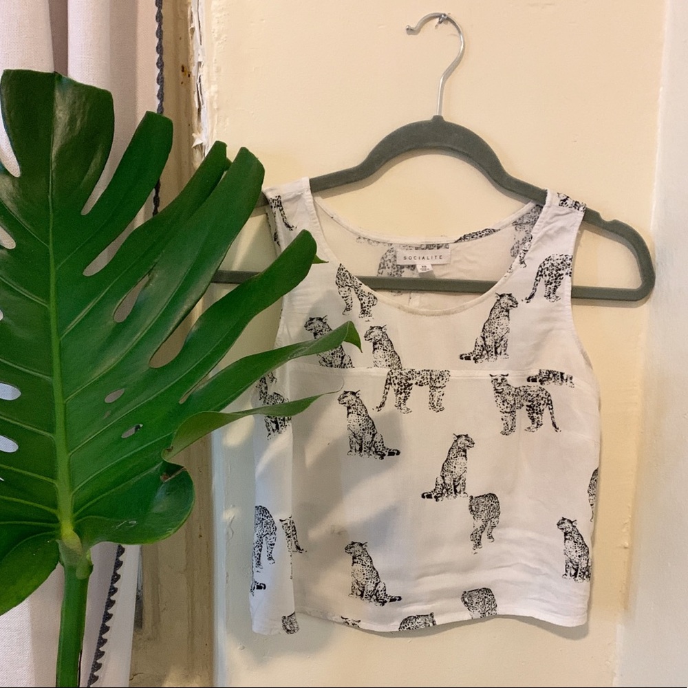 Leopard crop top